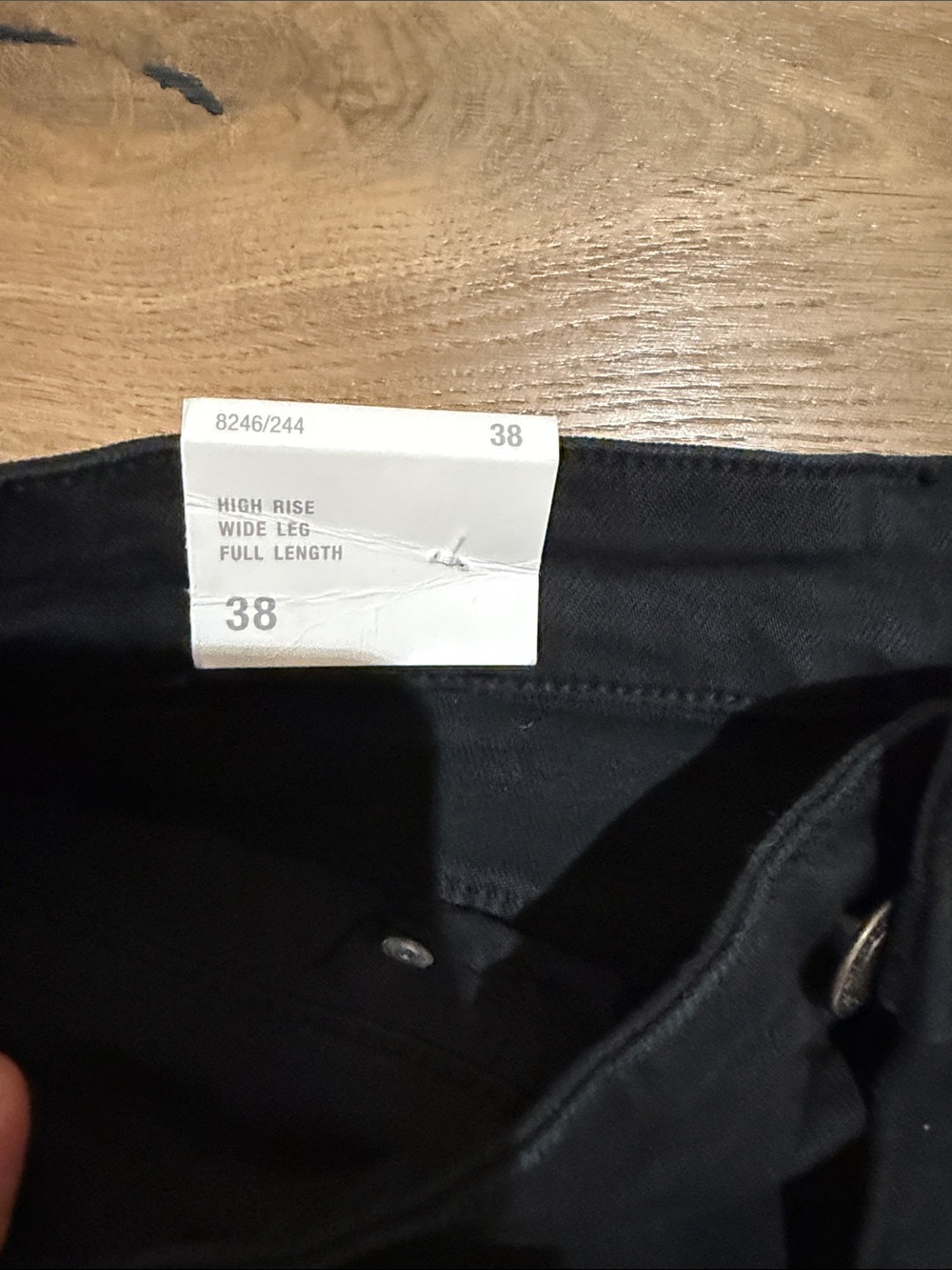 NWT Zara Women’s High-Waist Wide-Leg Jeans - Black - Picture 3 of 6